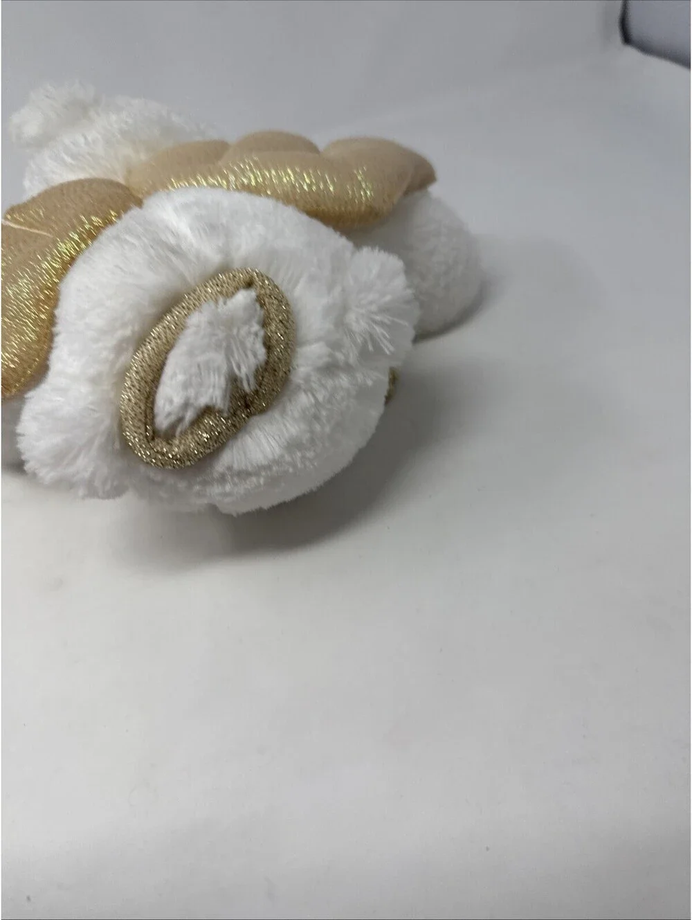 White And Gold Angel Bear Plush Stuffed Animal